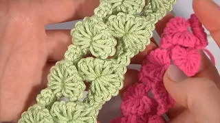 EASY and Lovely CROCHET PATTERN / How to Make Crochet Leaf with Unique Stitch/Crochet HEART PATTERN