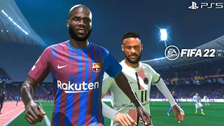 FIFA 22 PS5 - Barcelona Vs PSG Ft. Kessie, Christensen, - UEFA Champions League - 4K Gameplay
