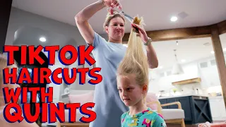 Mom of Quints Attempts Viral TikTok Haircuts!