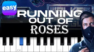 Alan Walker x Jamie Miller - Running Out Of Roses EASY PIANO TUTORIAL