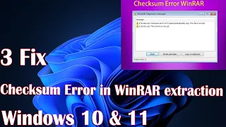 How to Fix Checksum Errors in WinRAR Extraction