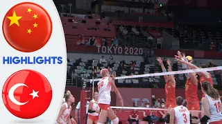 China (中国) vs Turkey Highlights Women's Volleyball Olympic Tokyo 2021