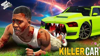 GTA 5 : Franklin the end of Cursed Killer Car in (GTA V MOD)