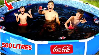 LE DERNIER QUI QUITTE LA PISCINE DE COCA-COLA GAGNE 500€ EN CASH ! 😈