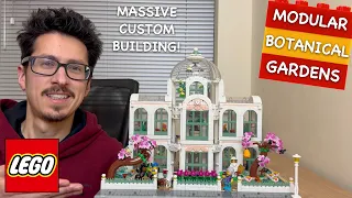 Custom Supersized LEGO Botanical Garden Modular Building + How To Use Rebrickable