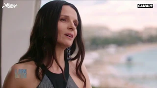 Juliette Binoche dit "J'ai envie de vous embrasser" à Michel Denisot - Cannes 2018