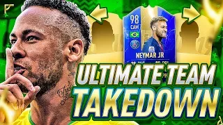 THE MOST EXPENSIVE TTD PLAYER EVER!!! 98 TOTS NEYMAR TEAM TAKEDOWN!!!