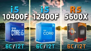 Intel i5 12400F vs 10400F vs AMD Ryzen 5 5600X | DDR4 // Test in 9 Games