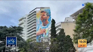 Inauguraron en Rosario el gran mural de Messi
