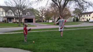 Dad, Want to have a catch? Dave and Owen playing catch 5-2-15 20150502_193744.mp4