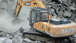 SANY SY 225 Excavator working and Tata prima loding treck #excavator #trending #shortvideo