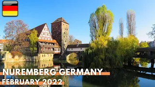 Nuremberg Germany Walking Tour | 4K UHD 60FPS | 24 February 2022 | City Center And Old Town Walk