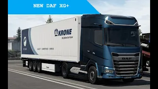 Euro Truck Simulator 2 - New DAF XG+ paired with KRONE trailer on Iberian roads