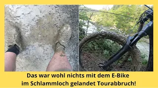 Das war wohl nichts mit dem E-Bike im Schlammloch gelandet Tourabbruch! #Ebike #cube #Tourabruch