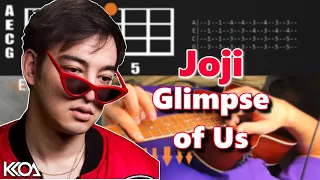 Joji - Glimpse of Us Easy Ukulele Tutorial with Tabs