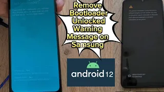 How to remove Bootloader Unlocked Warning Message Android 12 | Lock Bootloader Samsung A12 #samsung