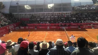 Portuguese crowd erupts as Gastão Elias wins his 1st round match at the Estoril Open