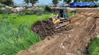 Incredible Best Dozer Shantui Cutting Slope Making Road Widening Excellent Pushing Village Road