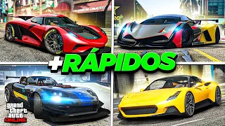 ESSES SÃO OS 10 CARROS MAIS RÁPIDOS DO GTA 5 Online em 2023!