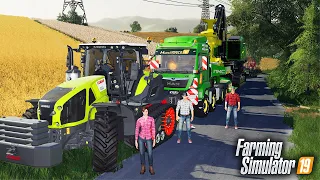 🔥 Transport Maszyn Leśnych z Ekipą 🦹‍♀️👨🏼‍🌾 Rolnicy z Miasta 😍 Farming Simulator 19 🚜
