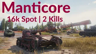 Manticore - 16k Spot | 2 Kills | Scout | Ace Tanker - World of Tanks