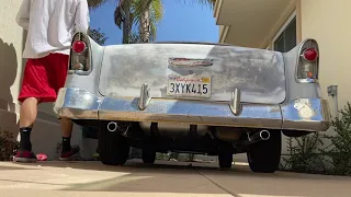 1956 Chevy - small block - Black and White