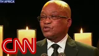 Jacob Zuma sings at Mandela funeral