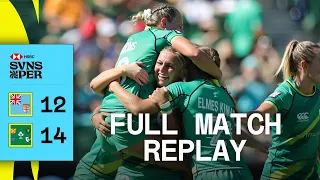 Ireland survive Fij scare  | Fiji v Ireland | Full Match Replay | Perth HSBC SVNS