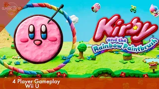 Kirby and the Rainbow Curse | 4 Player Gameplay | Wii U