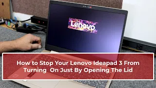 Lenovo IdeaPad 3 How to Disable Flip to Boot