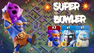 Super bowler smash attack th15| legend league attack|clash of clans