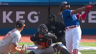 Vladimir Guerrero Jr. CRUSHES 47th Home Run 450 Feet! | Blue Jays vs. Orioles (10/2/21)