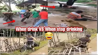 When drink VS When stop drinking 😂