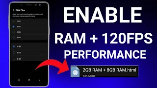 Enable Ram 120FPS Performance Mode | Max FPS Fix Lag - No Root