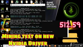 Nvidia driver 512.59 tested.... Best driver for mining on windows ? 🤔 #cryptomining #nvidia
