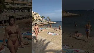 IBIZA BEACH. LIVE WALKING. 4K LIFE. SPAIN. #life #live #ibiza #beach #girls #spain #summer #best