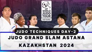 JUDO TECHNIQUES GRAND SLAM ASTANA KAZAKHSTAN 2024 || DAY 2 - HIGHLIGHTS