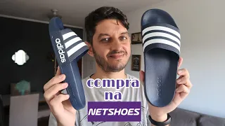 Compra no site da Netshoes do chinelo adidas- Unboxing