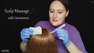 ASMR Super Tingly Scalp Massage with Gemstone Tools (Whispered)