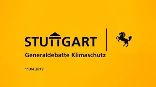 Generaldebatte Klimaschutz des Stuttgarter Gemeinderats