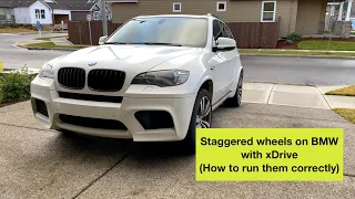 Staggered wheels on BMW with xDrive (How to run them correctly)