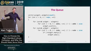 Alan Talbot “How to Choose the Right Standard Library Container, and Why You Should Want Some More”