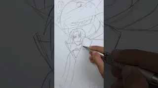 How to draw Itachi With Susanoo! #shorts