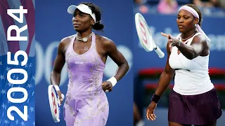 Venus Williams vs Serena Williams in a battle of the reigning champions! | US Open 2005 Round 4