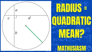 Nice Geometry Proof: Radius of Circle with Intersecting Perpendicular Chords