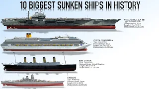 10 Biggest & Largest Ships that have Sunk (Biggest Shipwrecks ever found)