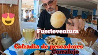 como son  las papas arrugadas .Cofradía de Pescadores Fuerteventura Corralejo