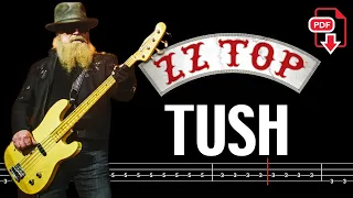 ZZ Top - Tush (🔴Bass Tabs | Notation) @ChamisBass  #zztopbass #zztop #dustyhill #chamisbass