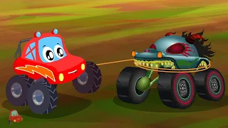 Catch Me If You Can Haunted House Monster Truck With Little Red Car