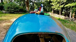Paint Restoration - 1962 Vw Beetle Barn Find | Cleaning Buffing Restoring Original Paint.